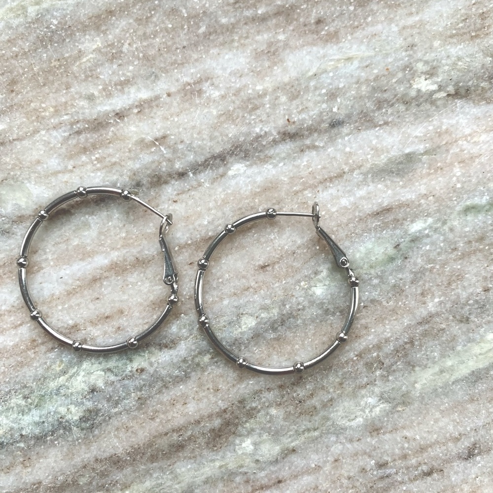 Silver Hoops